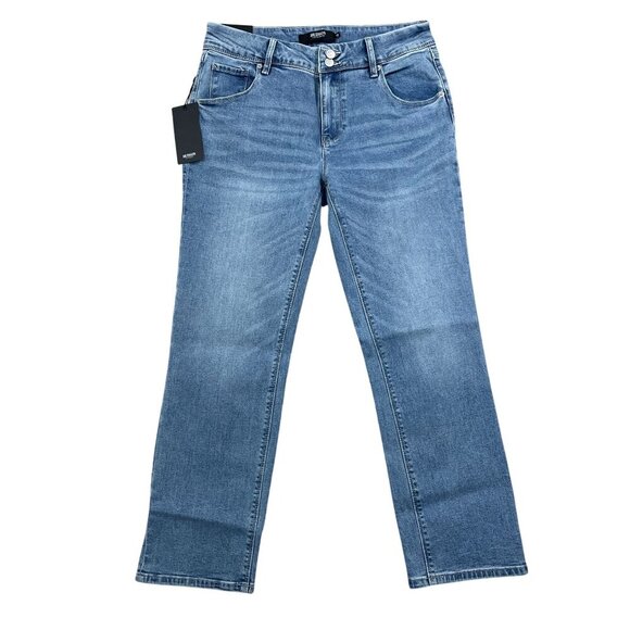 NEW Hudson Womens 10/30  Icy Blue Slim Straight-Leg Jeans With 28" Inseam - Picture 1 of 7